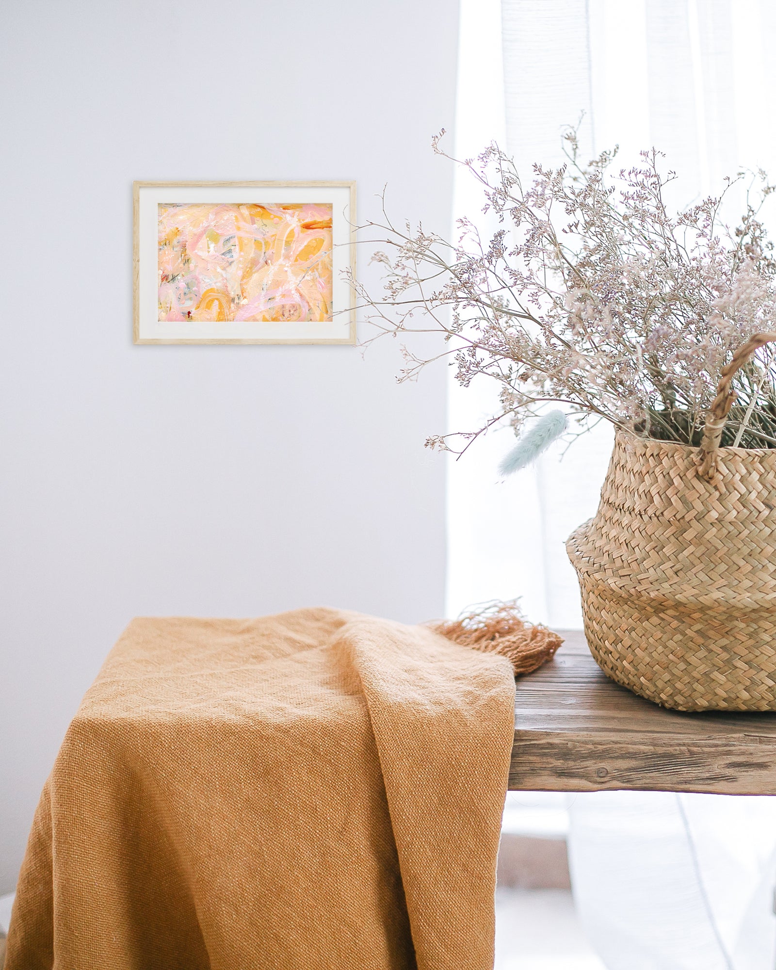 Amber Heart | Acrylic Painting on Watercolour Paper