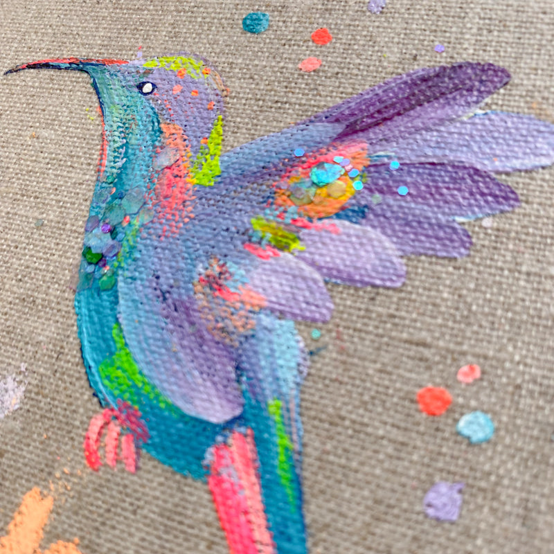 Mini Bird Painting on Easel Hummingbird 6