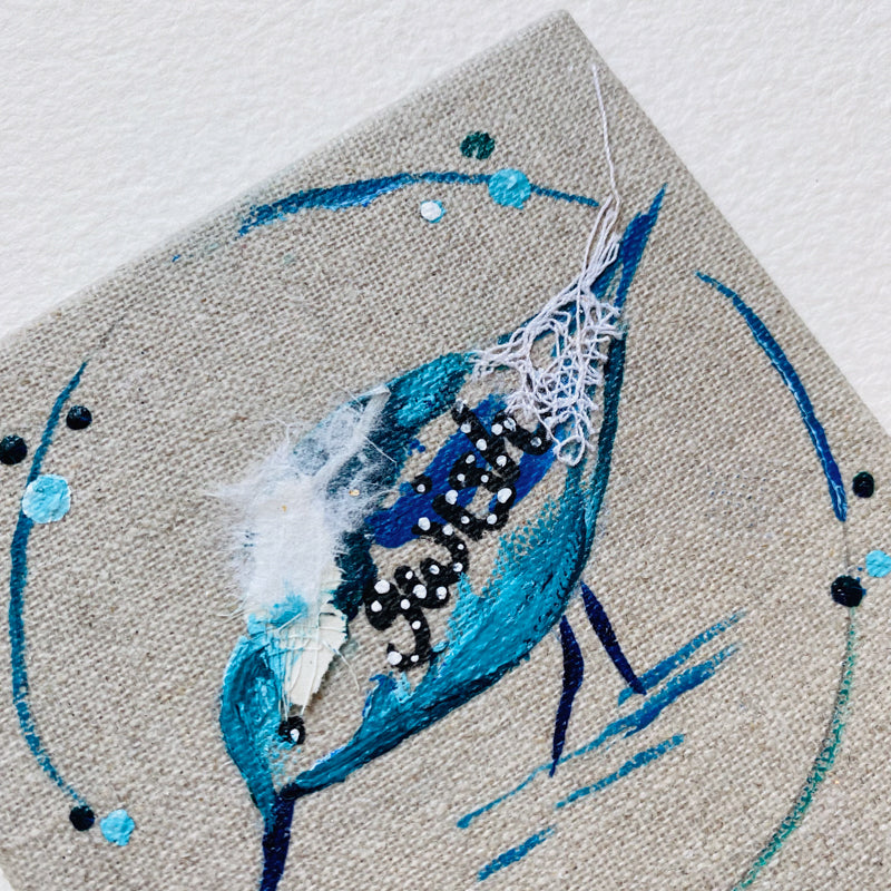 Mini Bird Painting on Easel Sandpiper Swish
