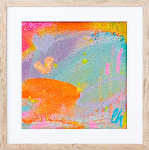 Fizzy Orangeade with Tutti Frutti Straws | Abstract Painting on Paper
