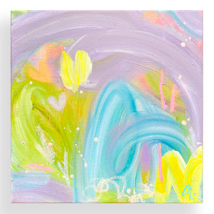 Blackberry Mousse with Lemon Zest Sprinkles |  Acrylic Painting on Deep Canvas