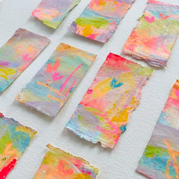 Bitesize Treats | Tiny Abstract Paintings on Paper