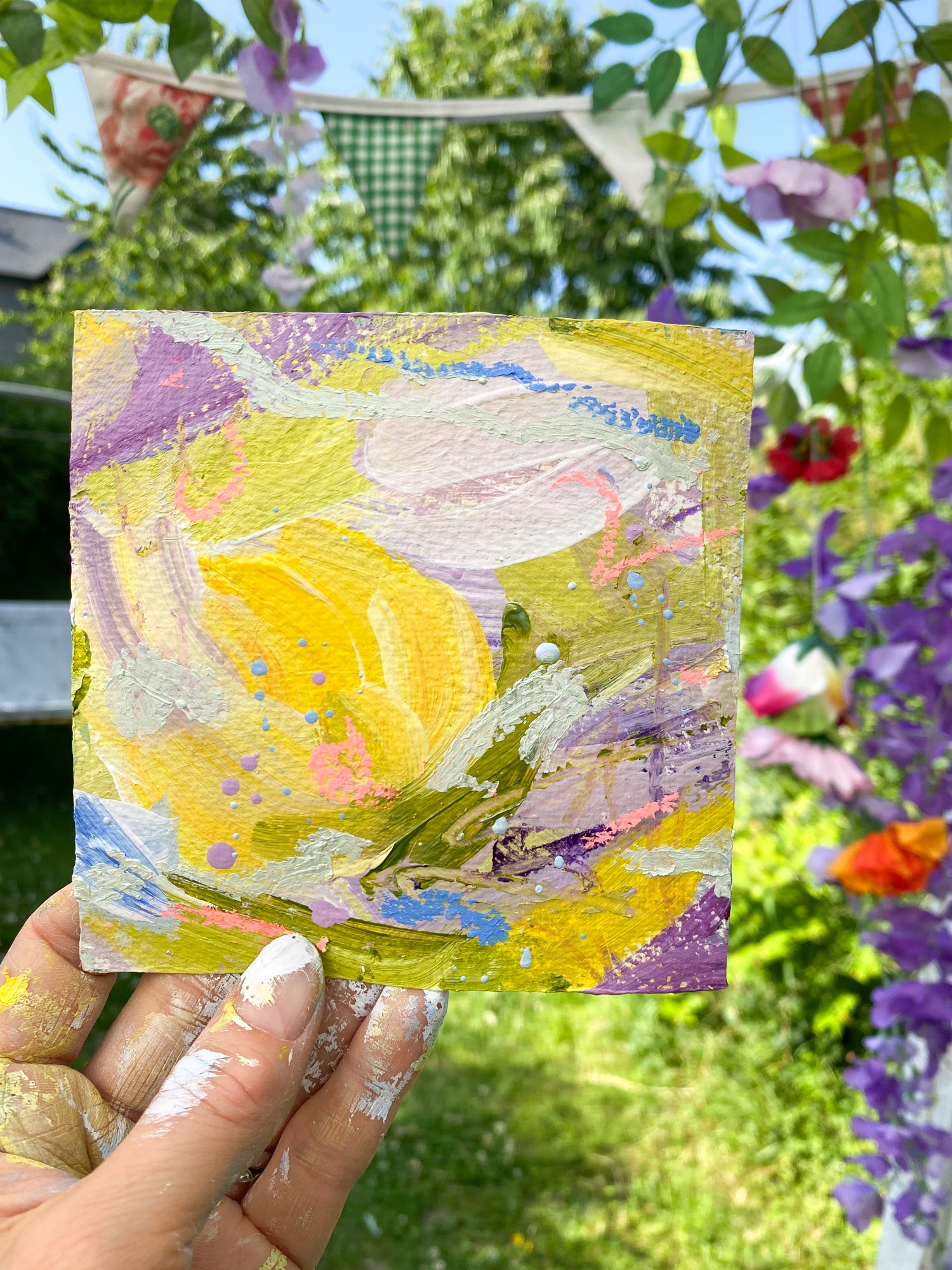 Glow Within | Framed floral Abstract on Watercolour Paper