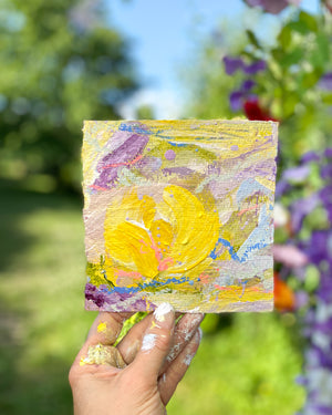 Soft Radiance | Floral Abstract on Watercolour Paper