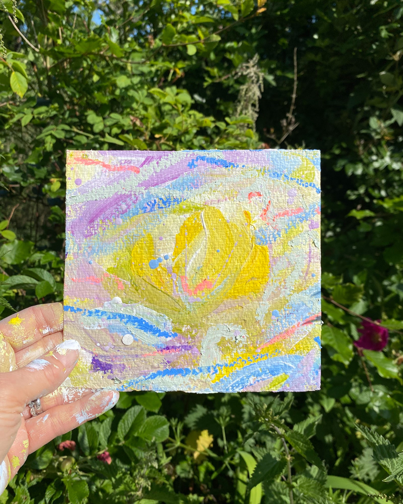 Hush | Framed floral Abstract on Watercolour Paper