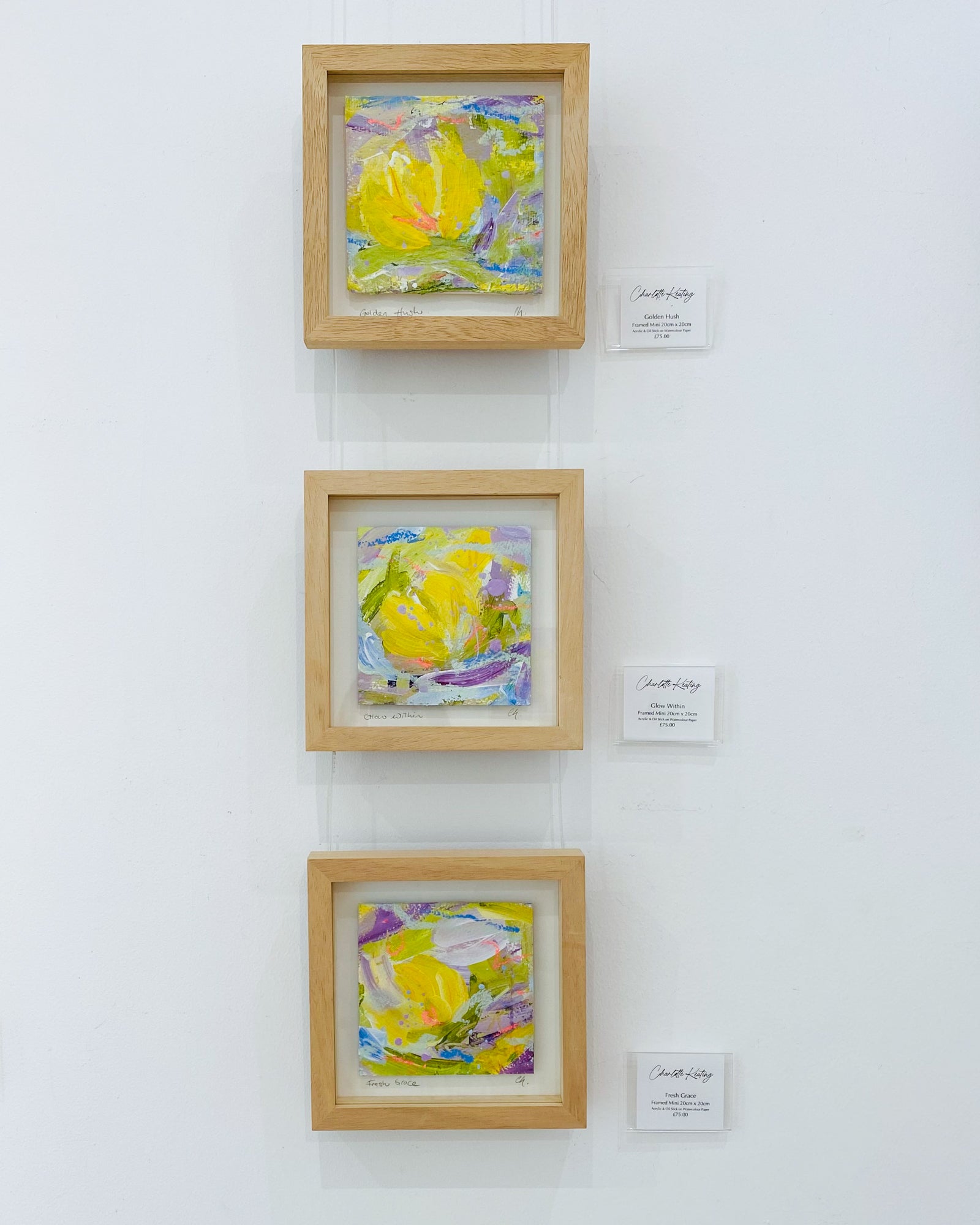 Hush | Framed floral Abstract on Watercolour Paper