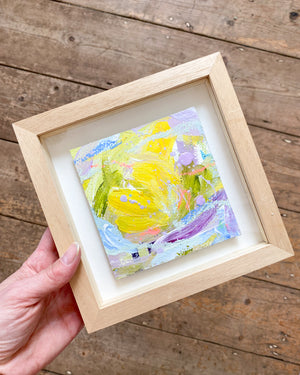 Fresh Grace | Framed floral Abstract on Watercolour Paper