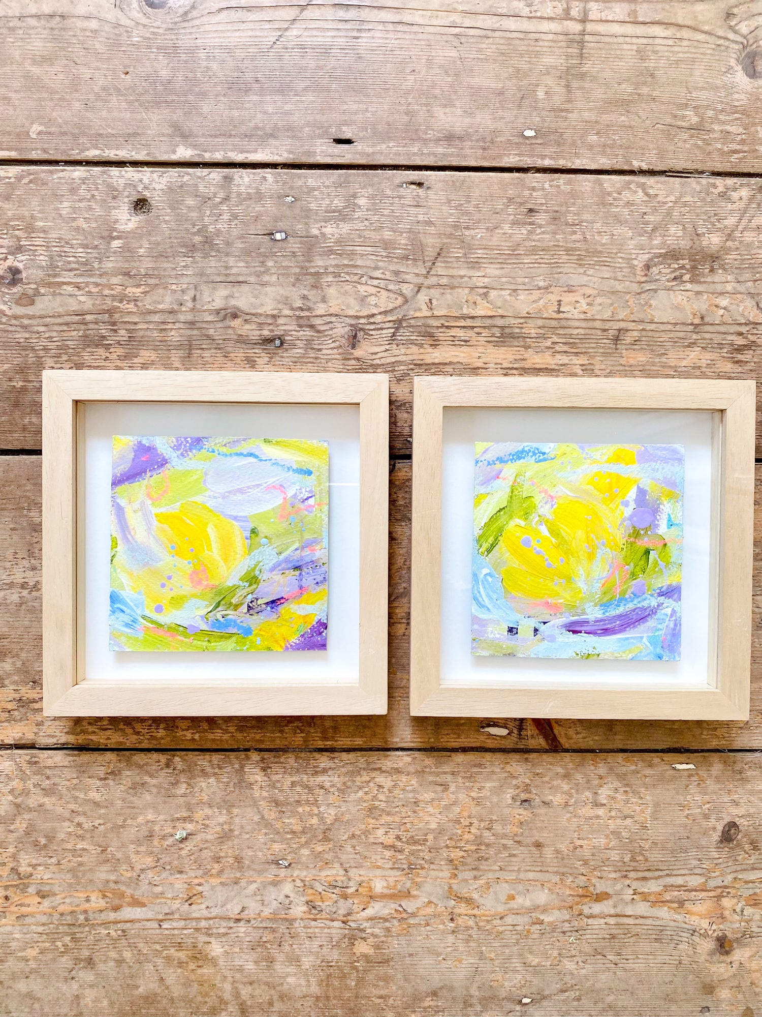 Hush | Framed floral Abstract on Watercolour Paper