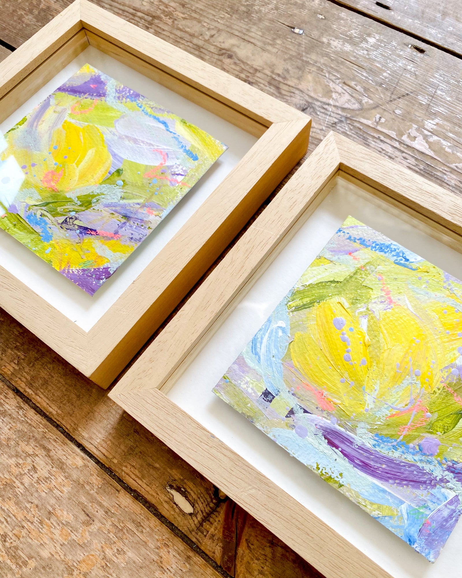 Hush | Framed floral Abstract on Watercolour Paper
