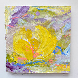 Soft Radiance | Floral Abstract on Watercolour Paper