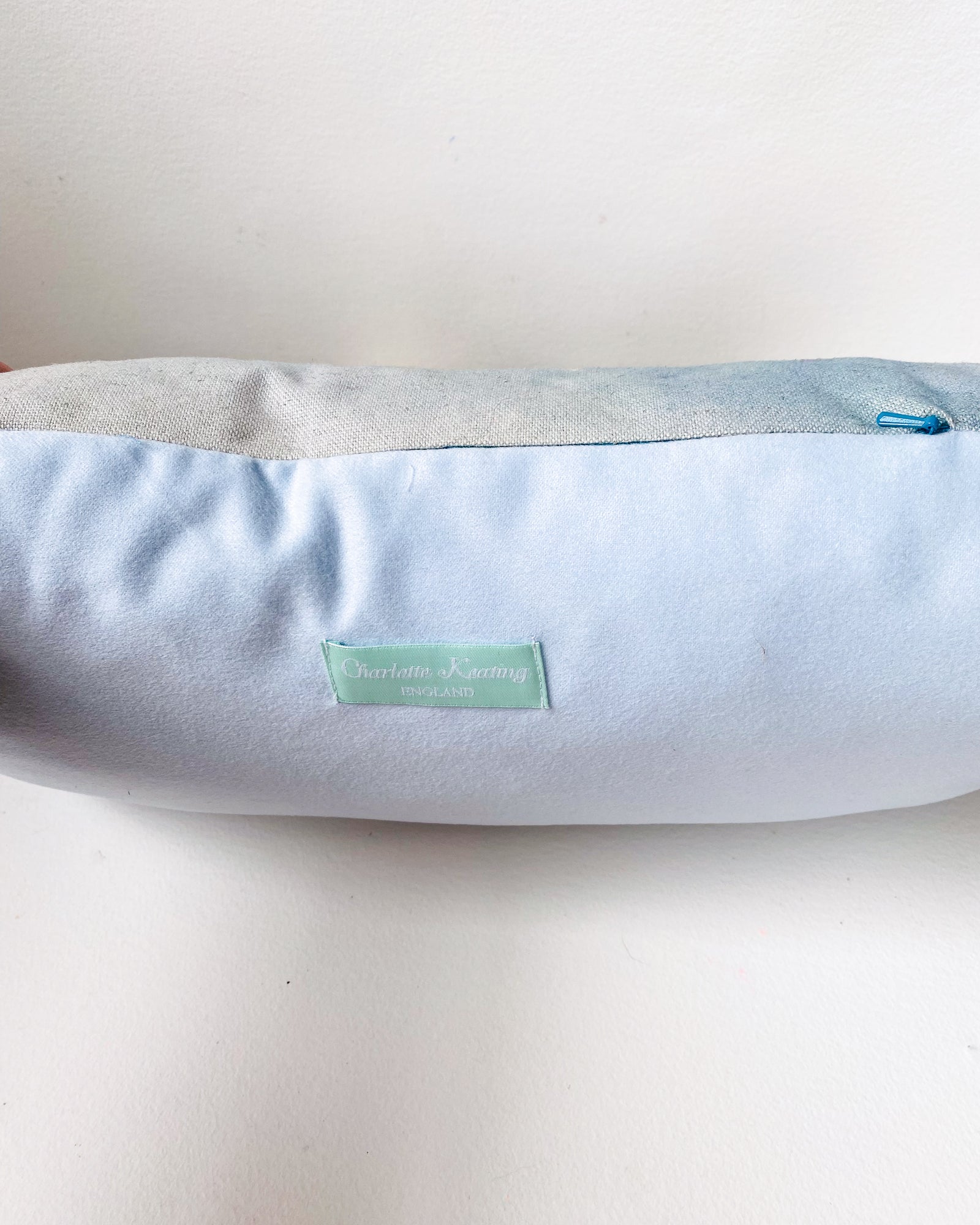 Linen Waves Printed Bolster Cushion