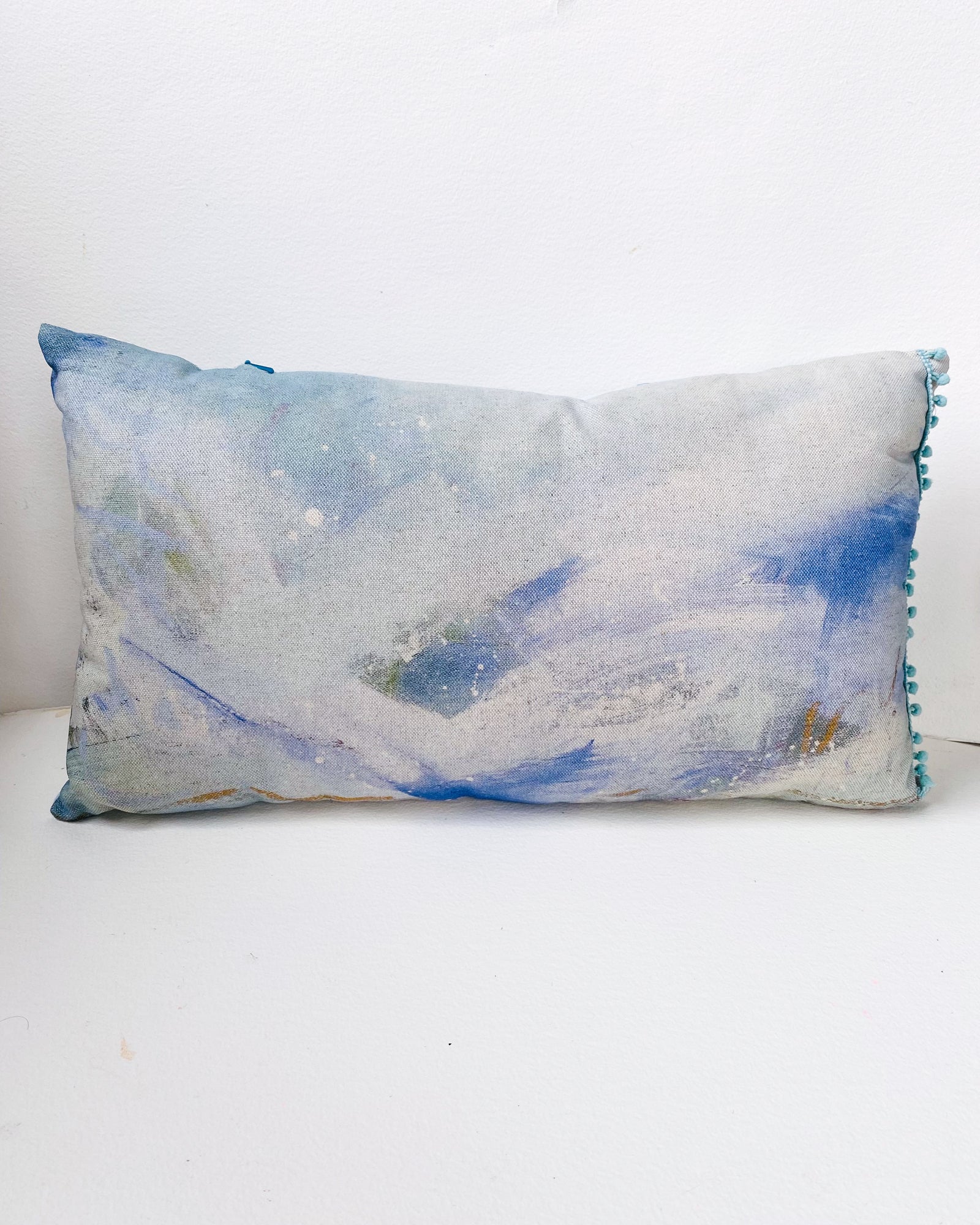 Linen Waves Printed Bolster Cushion