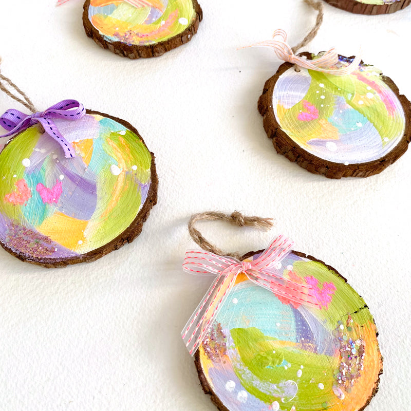 Sugar and Spice Wood Slice Ornaments