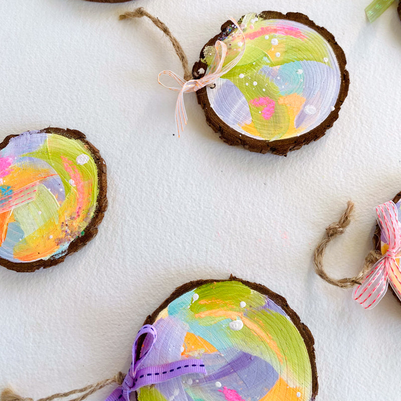 Sugar and Spice Wood Slice Ornaments