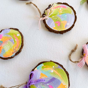 Sugar and Spice Wood Slice Ornaments