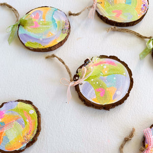 Sugar and Spice Wood Slice Ornaments
