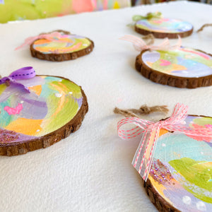 Sugar and Spice Wood Slice Ornaments
