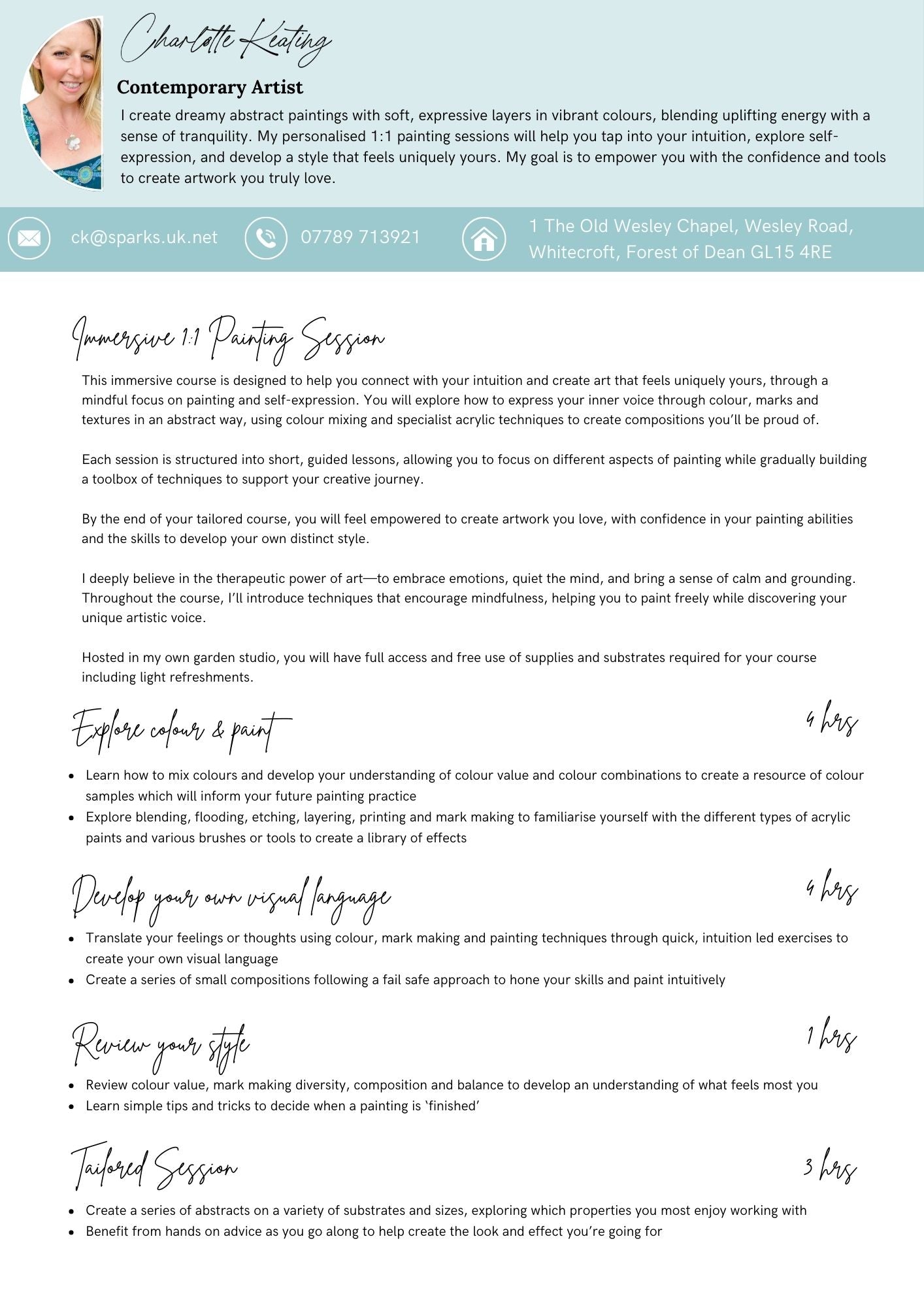 Immersive 1:1 Intuitive Self Expression Painting Class