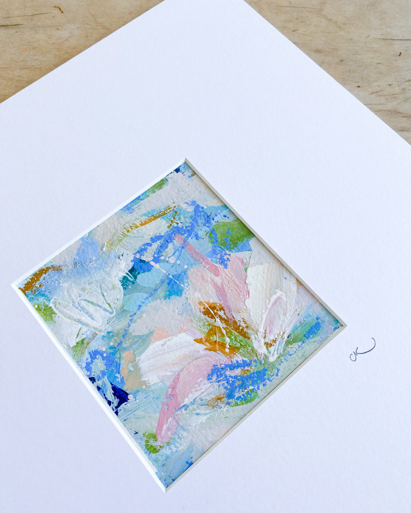 Falling Blooms 2 | Floral Abstract on Watercolour Paper