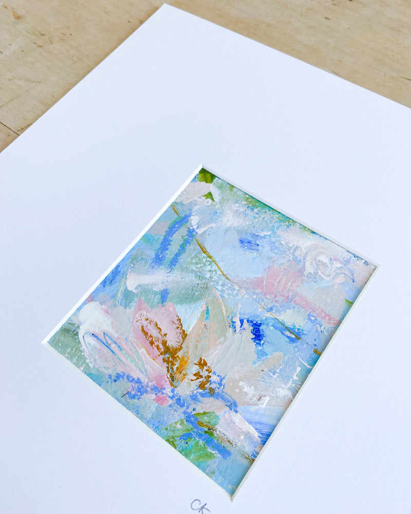 Falling Blooms 3 | Floral Abstract on Watercolour Paper