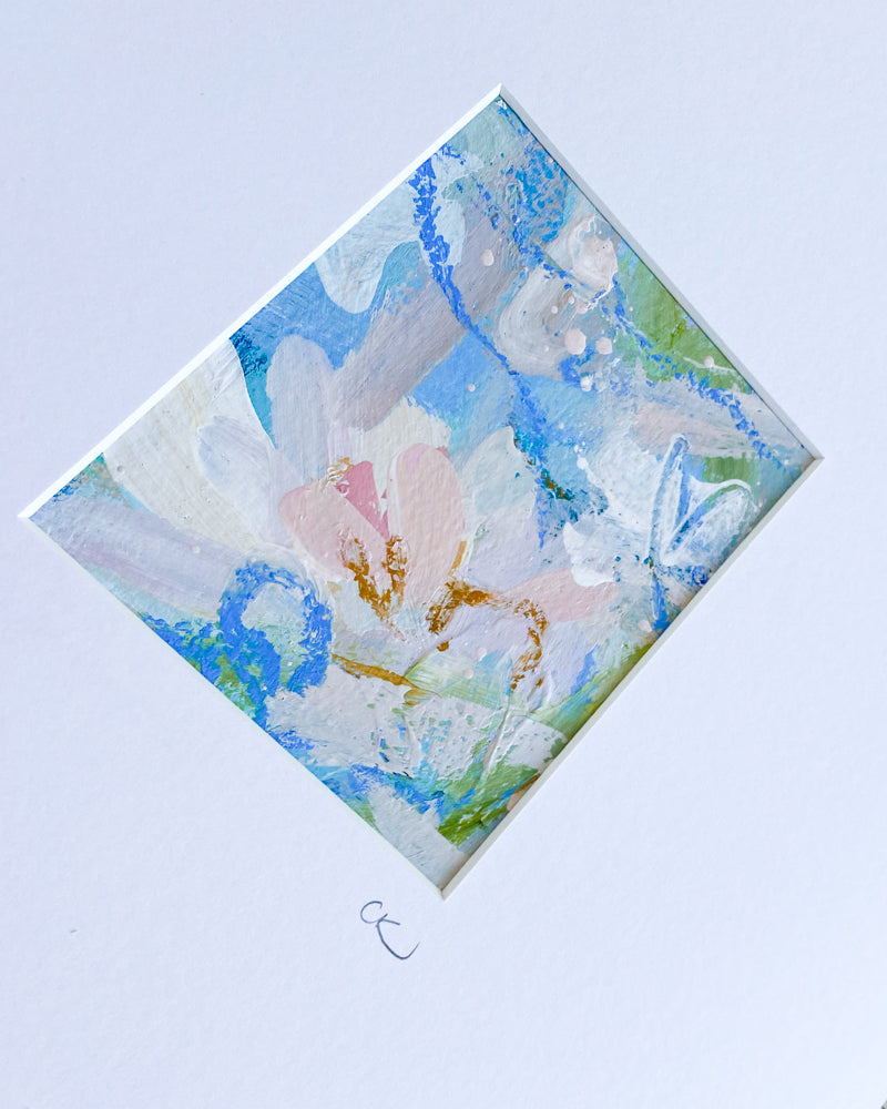 Falling Blooms 5 | Floral Abstract on Watercolour Paper