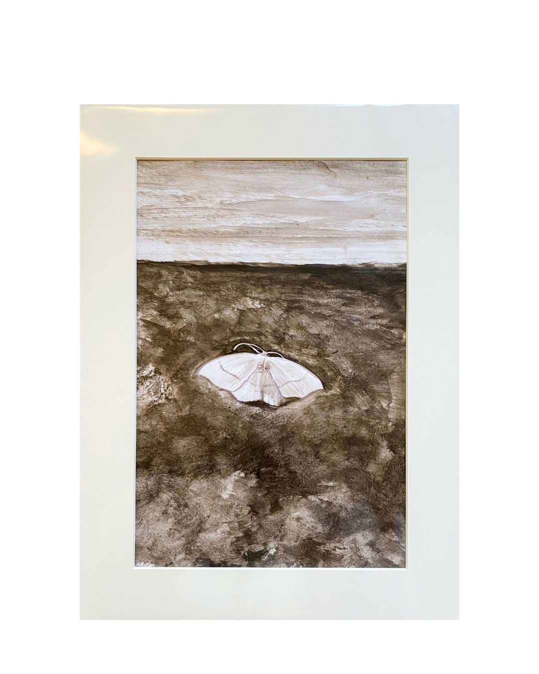 EC02 August Geometrid / Acrylic on paper / A4 by Edward Clarke