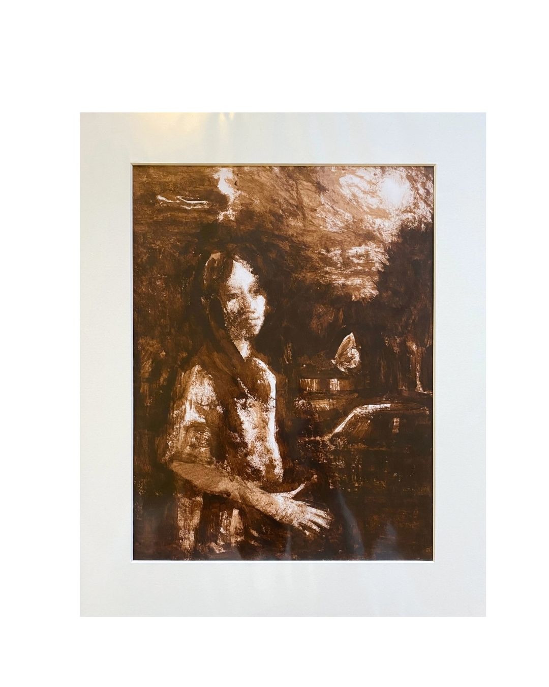 EC05 Passing by / Acrylic on paper/ 240 x 278 mm by Edward Clark