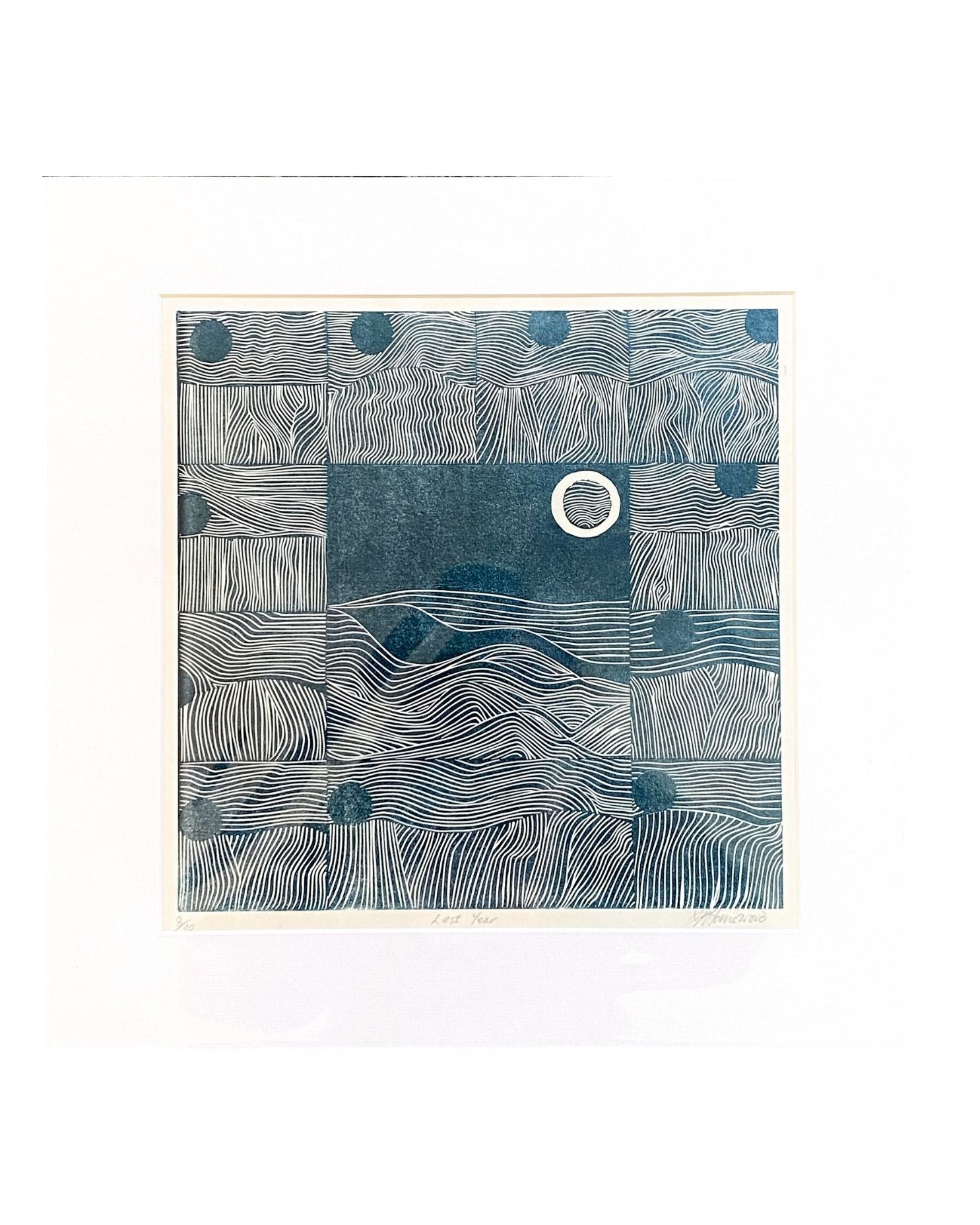 PH07 Last Year Unframed Linocut Print by Patricia Homewood
