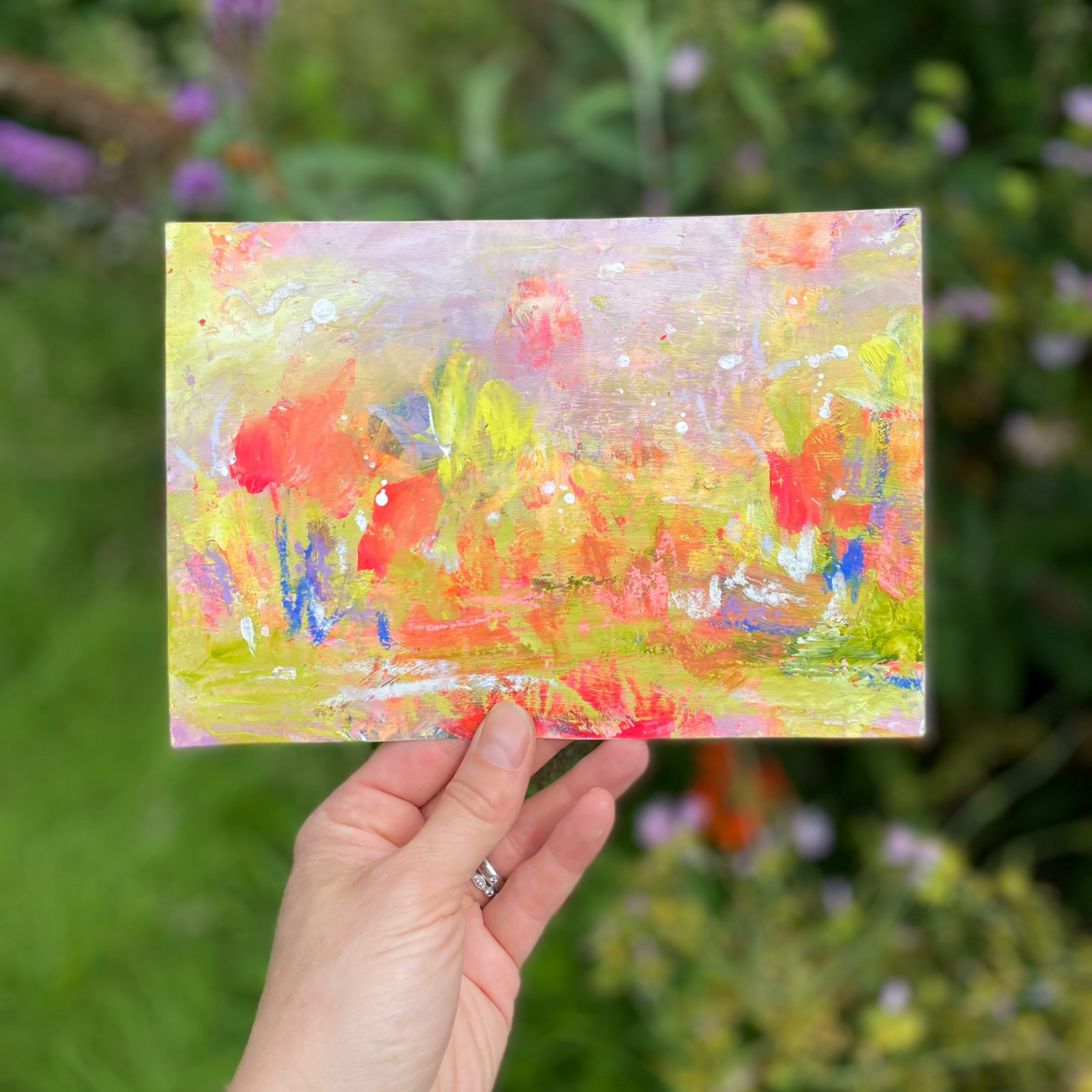 Heat Wave | Floral Abstract on Watercolour Paper