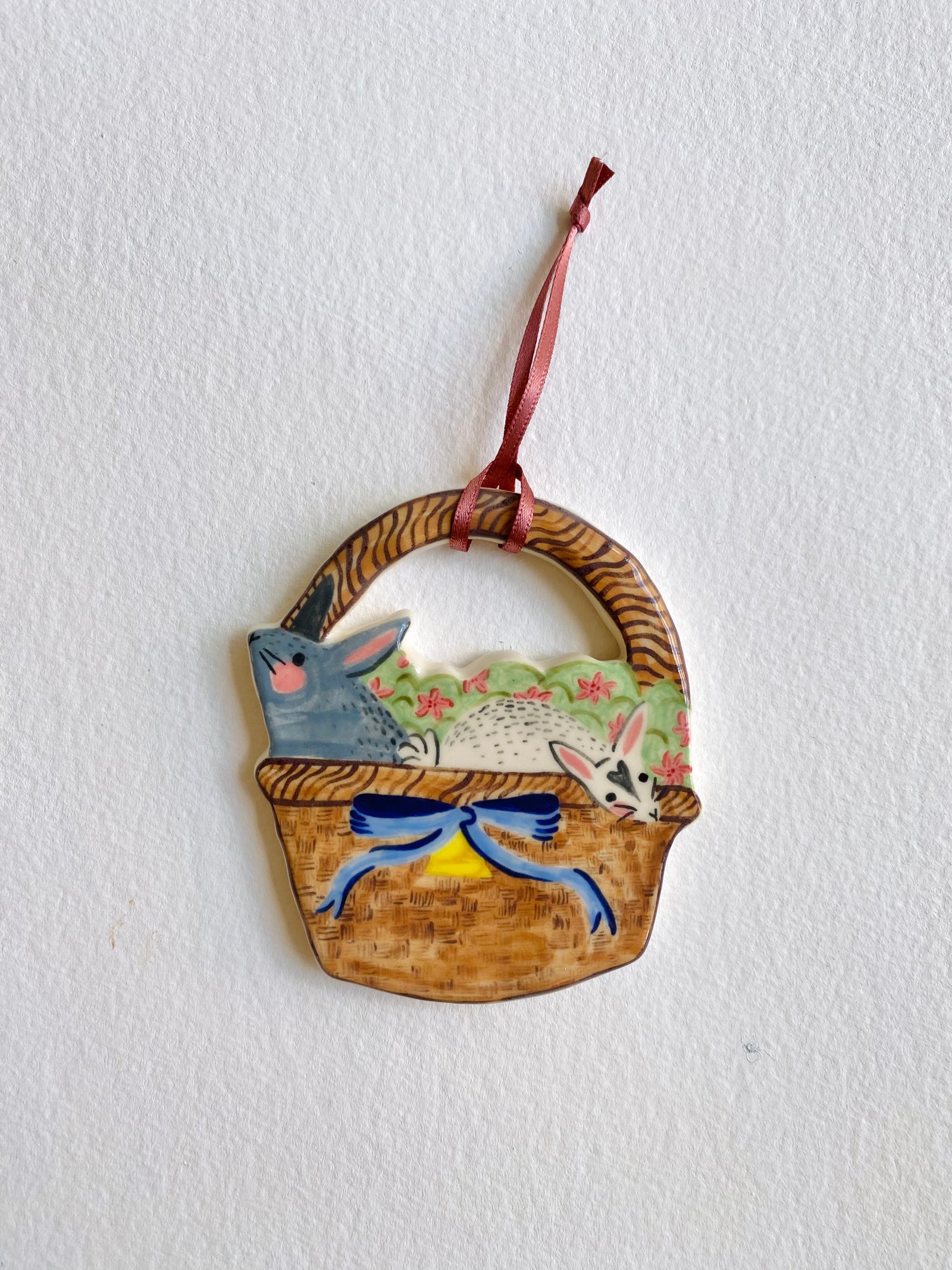 SL03 Rabbit Basket Decoration by Studio Lorenson Ceramics