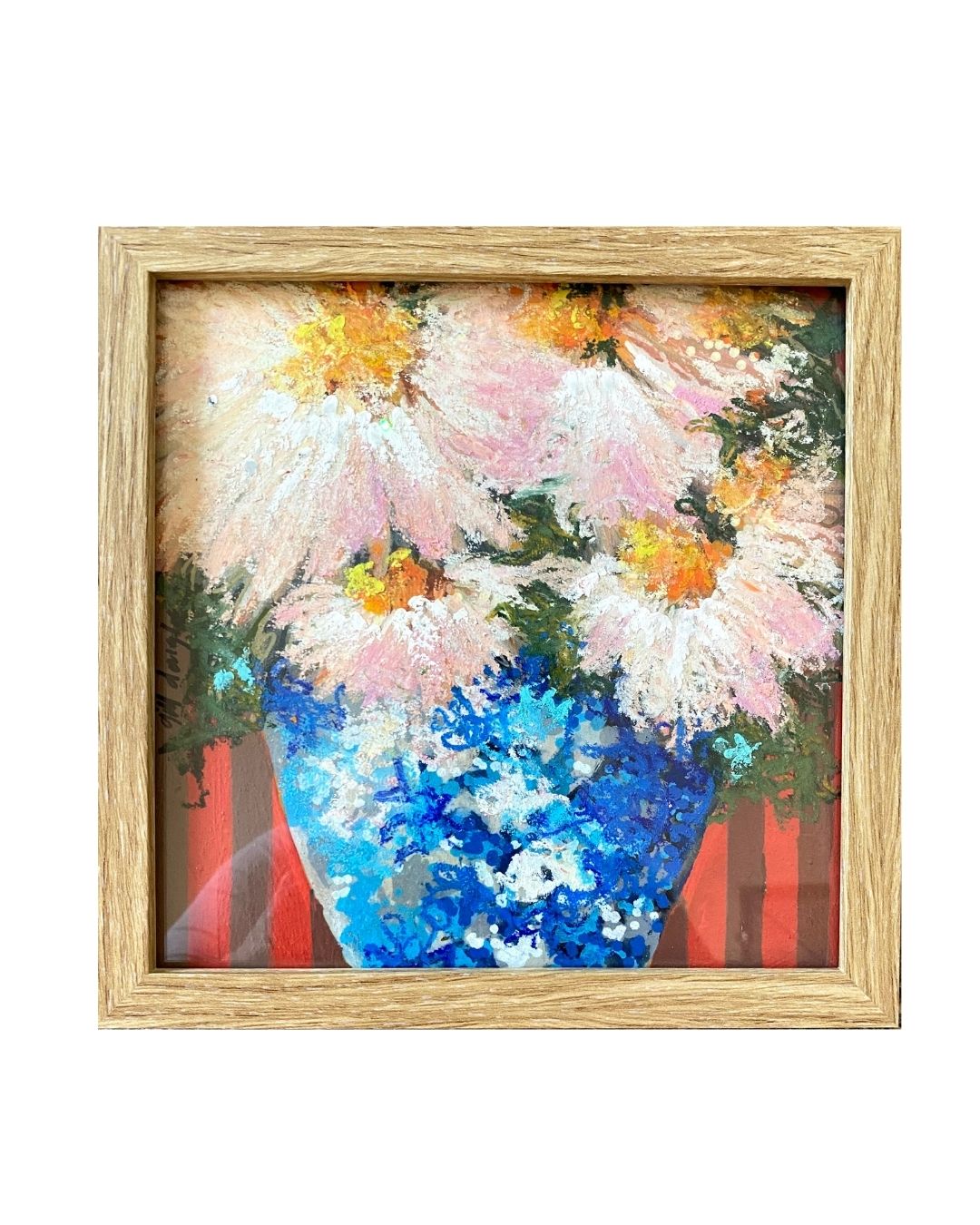 GD04c Floral Pastels/Mixed Media on Canvas Panel by Gill Douglas