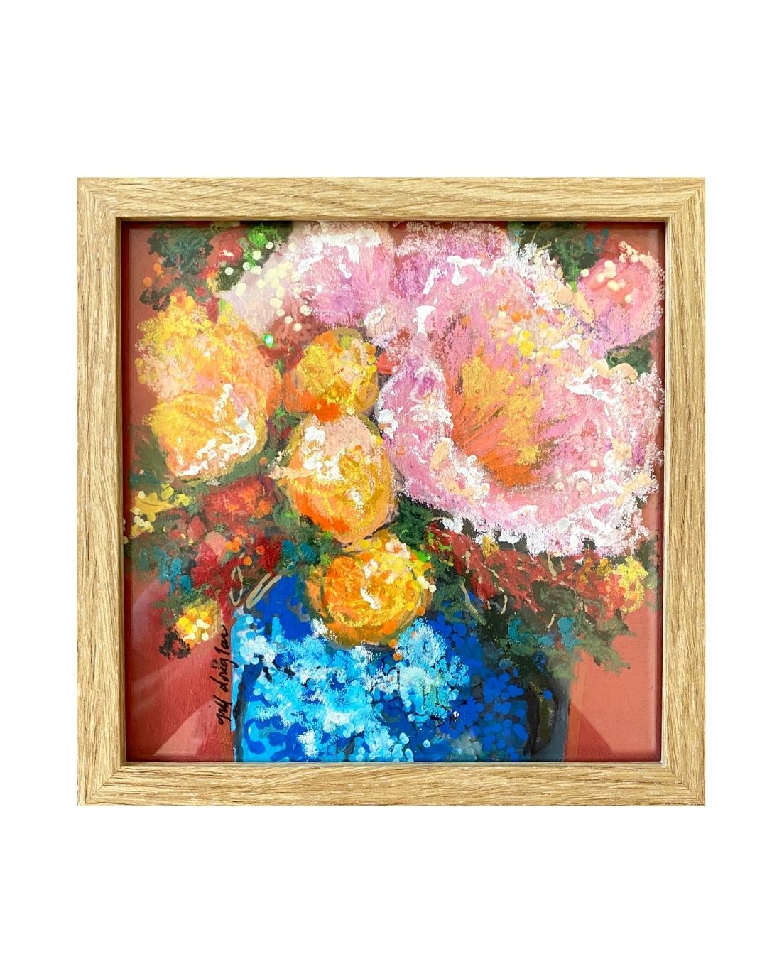 GD04d Floral Pastels/Mixed Media on Canvas Panel by Gill Douglas