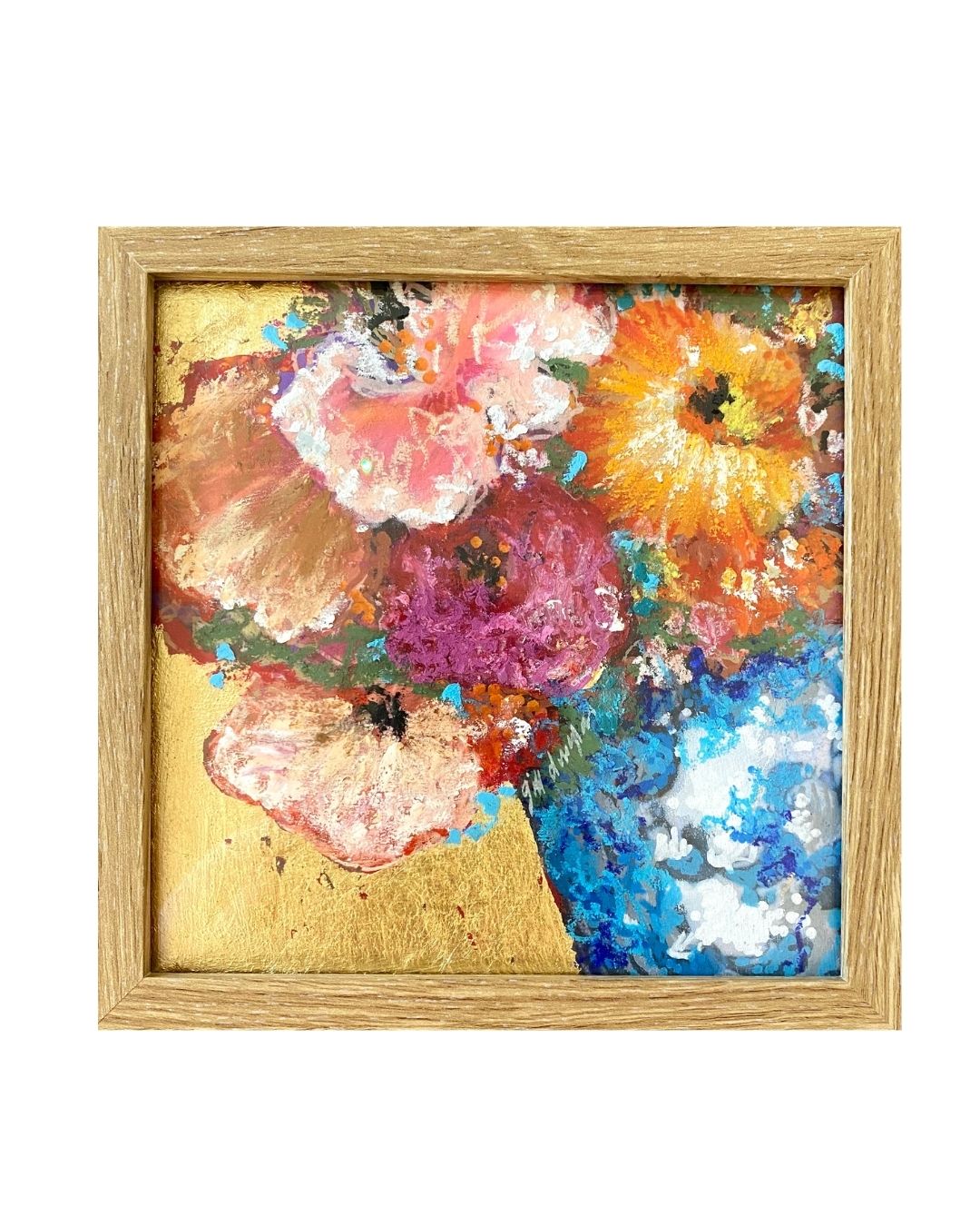 GD04e Floral Pastels/Mixed Media on Canvas Panel by Gill Douglas