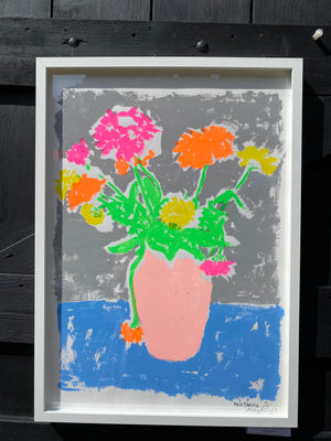 NY02 Bright Flowers Screen Print by Nick Young