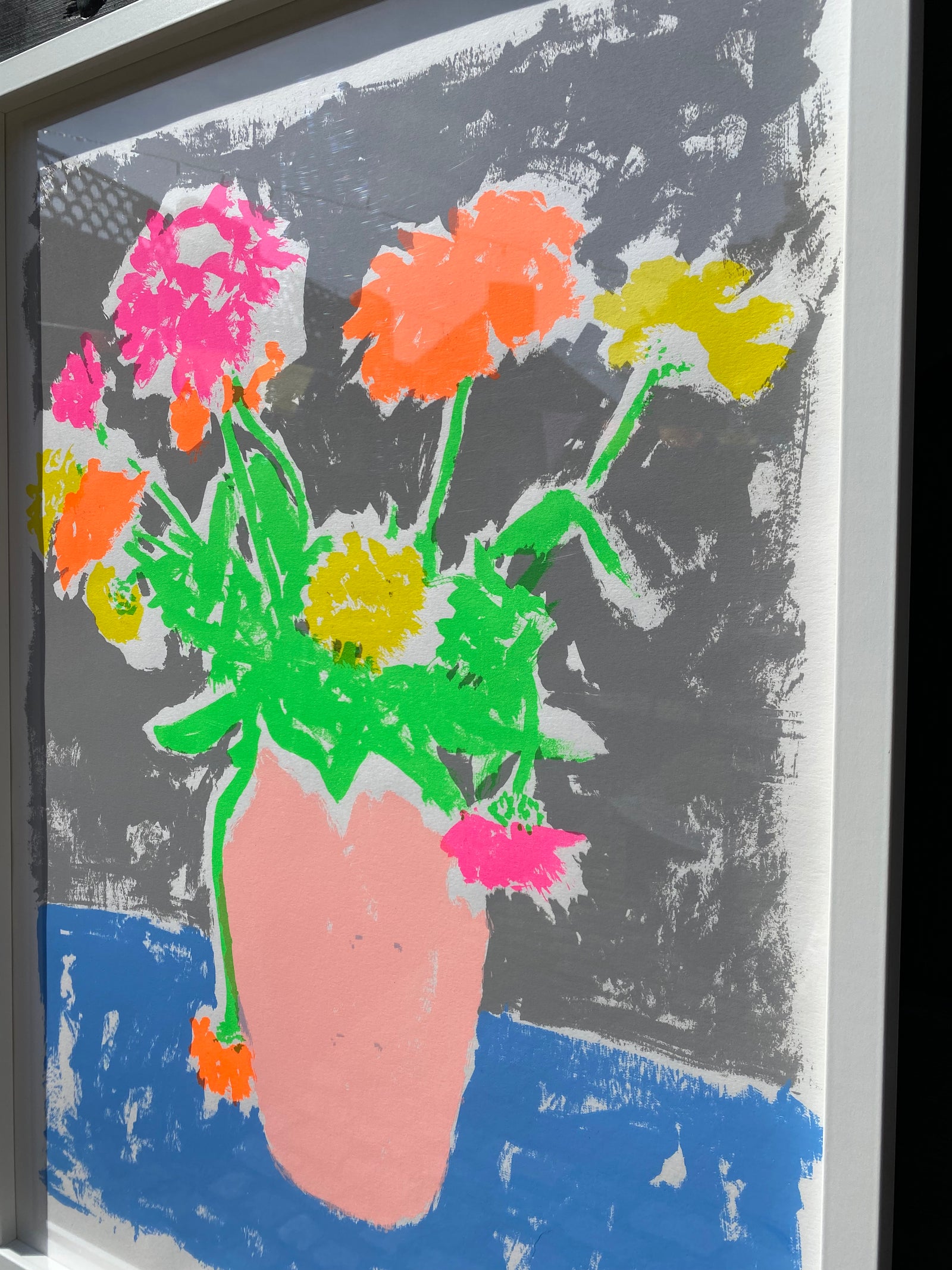 NY02 Bright Flowers Screen Print by Nick Young