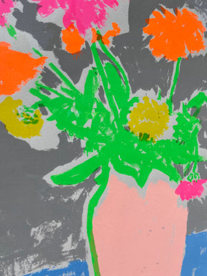 NY02 Bright Flowers Screen Print by Nick Young
