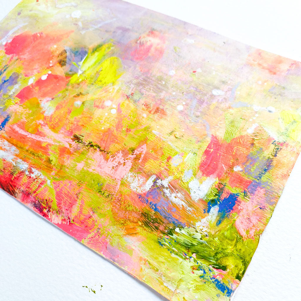 Heat Wave | Floral Abstract on Watercolour Paper