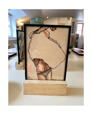 GD07b Watercolours With Stitching by Gill Douglas