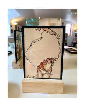 GD07b Watercolours With Stitching by Gill Douglas