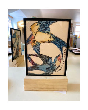 GD07c Watercolours With Stitching by Gill Douglas