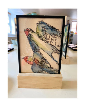 GD07d Watercolours With Stitching by Gill Douglas