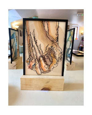 GD07f Watercolours With Stitching by Gill Douglas
