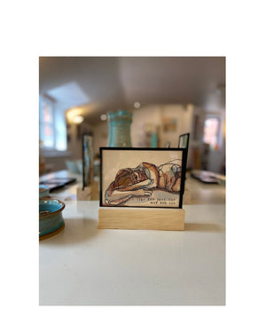 GD07h Watercolours With Stitching by Gill Douglas