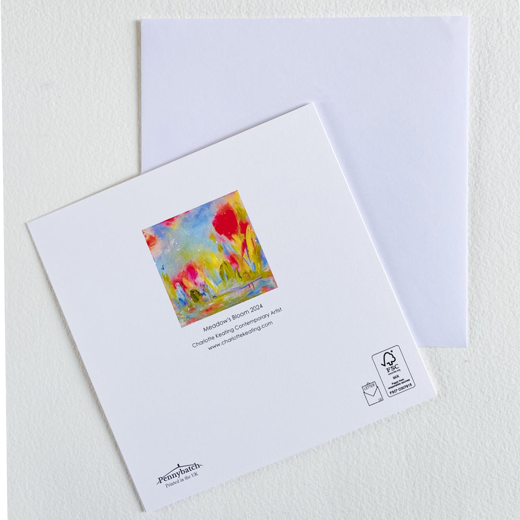 Card Meadow's Bloom | Vibrant Floral Blank Greetings Card