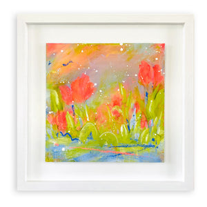 Nodding in the Breeze | Acrylic Shadow Mounted Painting
