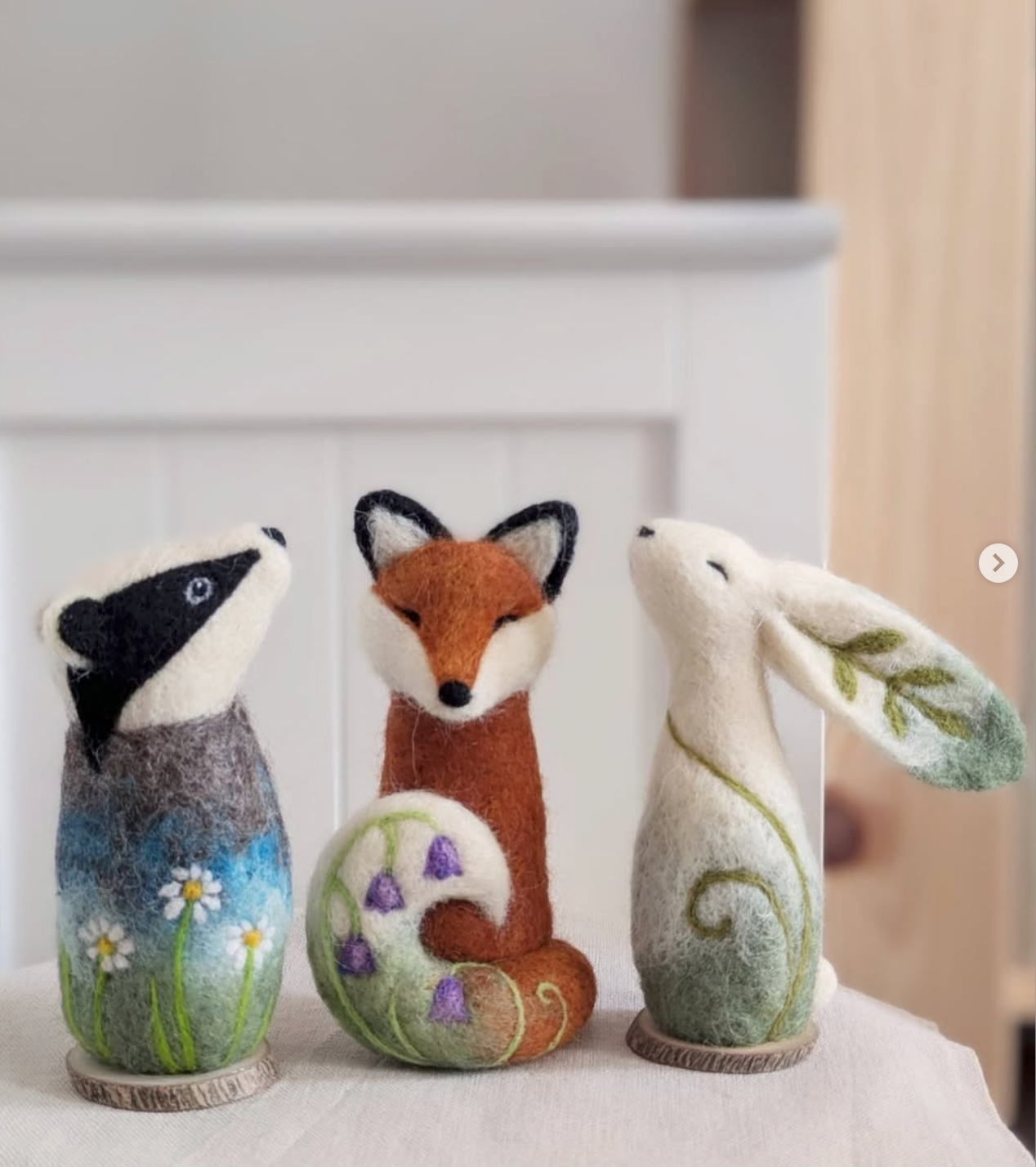 MPS9 Badger & Daisies Felt by Megan Pugh