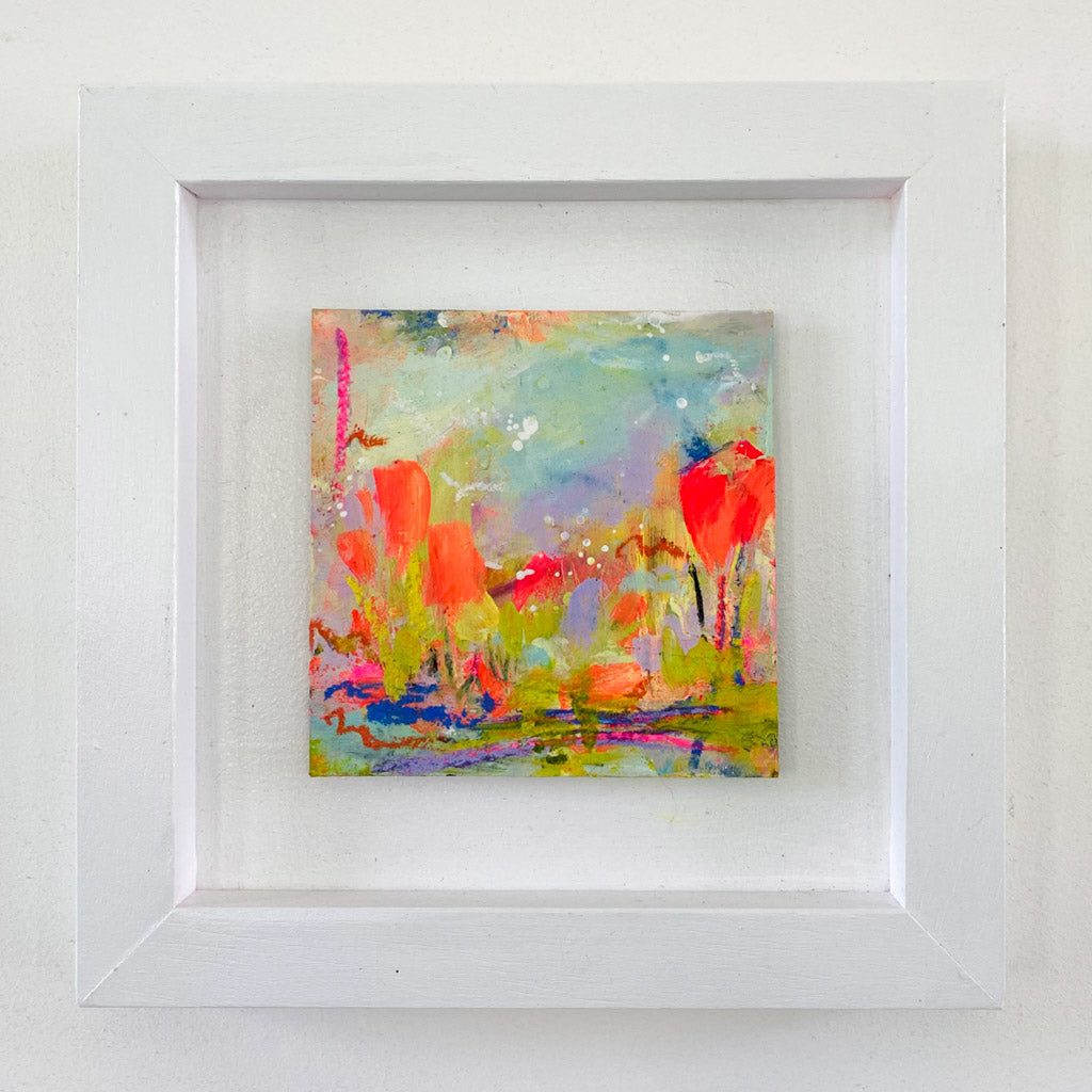 Spring Bulbs 2 | Mini Shadow Mounted Floral Painting