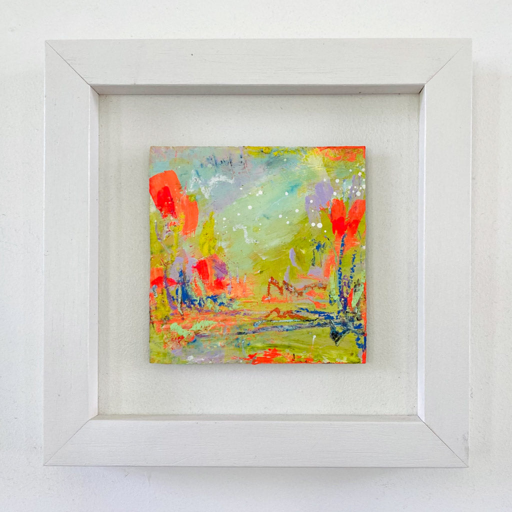Spring Bulbs 3 | Mini Shadow Mounted Floral Painting