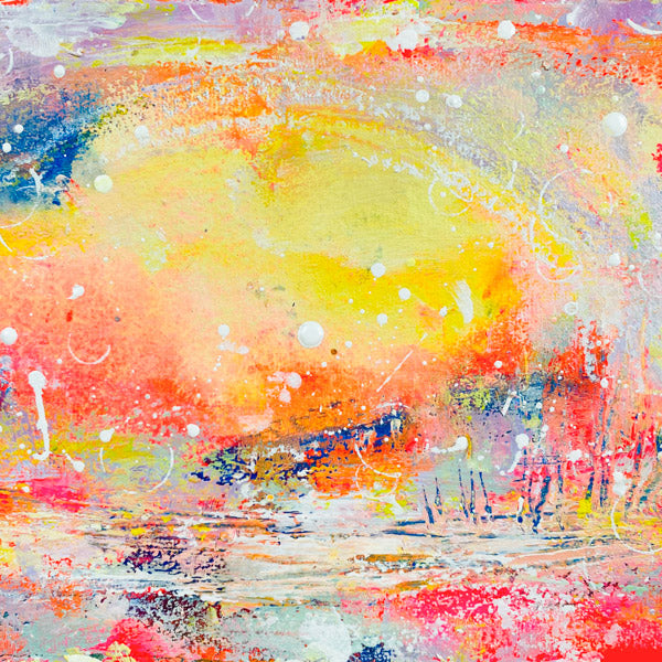 Colourful Dreamy Landscape on Deckled Edge 25