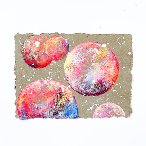 Bright Deckled Edge Moon Painting 33